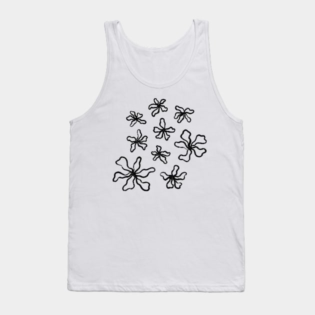 Dancing Flowes Tank Top by Alisa Galitsyna